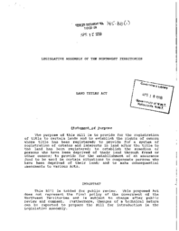 145-88(1) - Proposed Land Titles Act