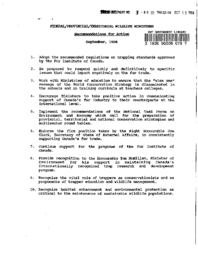 03-88(2) - Federal/Provincial/Territorial Wildlife Ministers Recommendations for Action