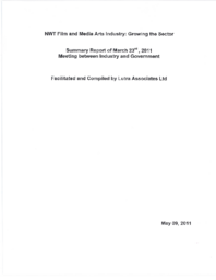 32-16(6) - NWT Film and Media Arts Industry: Growing the Sector 