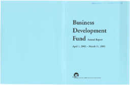 095-14(6) - Business Development Fund 2002-2003 Annual Report