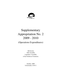 18-16(4) - Supplementary Appropriation No. 2 (Operations Expenditures) 2009-2010 