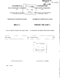 142-88(1) - Federal Bill to Amend Criminal Code, Victims of Crime and Statement of Basic Principles of Justice for Victims of Crime