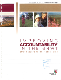 082-14(6) - Improving Accountability in the GNWT Report 2002-2003