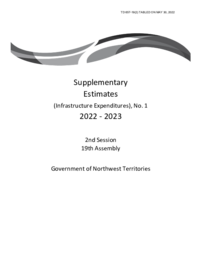 657-19(2) - Supplementary Estimates (Infrastructure Expenditures), No. 1, 2022-2023