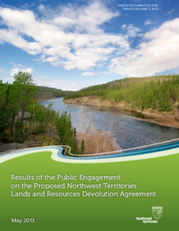 083-17(4) - Results of the Public Engagement on the Proposed Northwest Territories Lands and Resources Devolution Agreement 