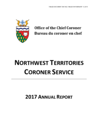 338-18(3) - Northwest Territories Coroner Service 2017 Annual Report 