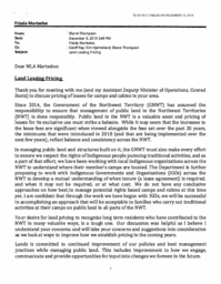 33-19(1) - Email from Minister of Lands dated December 9, 2019 regarding Land Leasing Pricing 