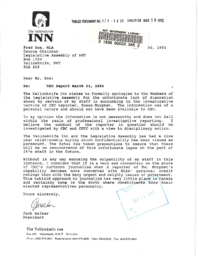 125-12(3) - Letter Regarding the CBC Report March 31, 1993