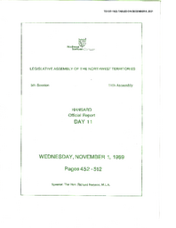 537-19(2) - Motion 11-89(2): Low Level Flights in Northwest Territories - Excerpts from Hansard dated November 1, 1989 