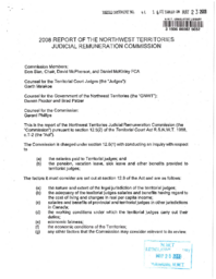 046-16(2) - 2008 Report of the Northwest Territories Judicial Remuneration Commission