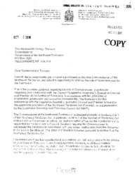 106-16(5) - Letter of Instruction to the Commissioner George Tuccaro, Dated October 6, 2010 