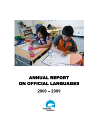 38-16(4) - Annual Report on Official Languages 2008-2009 