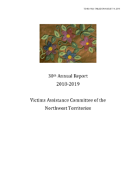 492-18(3) - 30th Annual Report 2018-2019 - Victims Assistance Committee of the Northwest Territories 