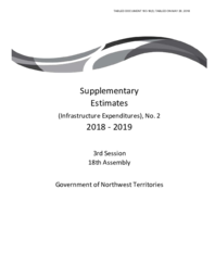 193-18(3) - Supplementary Estimates (Infrastructure Expenditures), No. 2, 2018-2019 