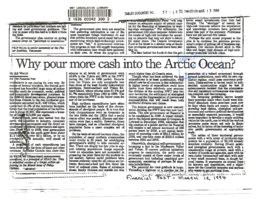 37-12(5) - Why Pour More Cash Into the Arctic Ocean