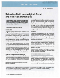 028-17(4) - Society of Obstetricians and Gynaecologists of Canada Policy Statement on Returning Birth to Aboriginal, Rural, and Remote Communities 