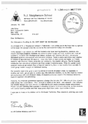 005-13(7)-Letters to Mr. Jake Ootes, MLA for Yellowknife Centre, from teachers and staff of N.J. Macpherson School, regarding education funding in the Northwest Territories.