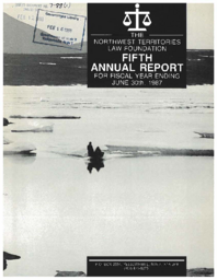 007-88(1) - NWT Law Foundation, Fifth Annual Report, 1987 