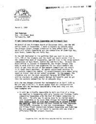 62-89(1) - Letter from Kitikmeot Divisional Board of Education, Regarding Flight Connections Between Coppermine and Kitikmeot East