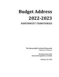 Budget Address 2022-2023