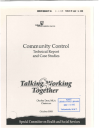 03-12(4) - Community Control of Health and Social Services in Northern and Aboriginal Communities, Summary Report