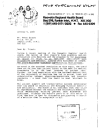 07-90(2) - Letter Regarding Sending Patients from Keewatin to Kitikmeot West