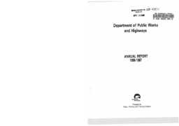 150-88(1) - Annual Report, 1986-87, DPW