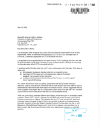 065-16(2) - Letter to Minister Jackson Lafferty regarding the proposed abandonment of the recently implemented Alberta Achievement Testing program