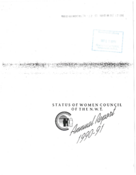 34-12(1) - Annual Report 1990-91, Status of Women Council of the NWT