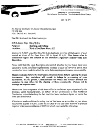 32-19(1) - Letter to Murray Scott and Garry Schwartzenberger dated October 29, 2019 regarding a Land Lease 