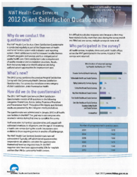 039-17(3) - NWT Health Care Services 2012 Client Satisfaction Questionnaire 