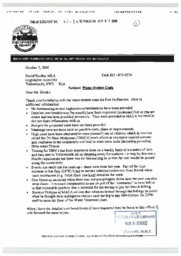 067-14(3)-Senior Administrative Officer for the Hamlet of Fort McPherson, dated October 7, 2000, regarding water system cost