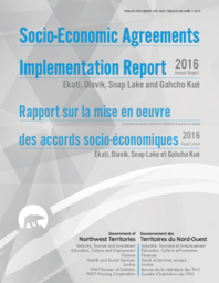 393-18(2) - Socio-Economic Agreements Implementation Report 2016 Annual Report - Ekati, Diavik, Snap Lake and Gahcho Kue