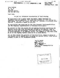 25-90(1) - Letter from Hughes, Arctic Bay, Regarding Refusal of EDA Grant