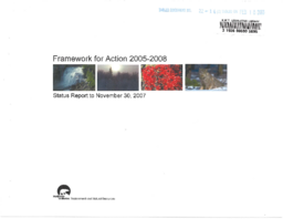 022-16(2) - Framework for Action 2005-2008 Status Report to November 30, 2007