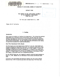 30-12(1) - Funding to Divisional Boards of Education extract from the Report to the Legislative Assembly of the Northwest Territories other Matters for the Year ended March 31, 1990