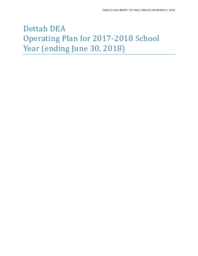 133-18(3) - Dettah District Education Authority Operating Plan for 2017-2018 School Year (ending June 30, 2018) 