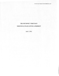 504-19(2) - Northwest Territories Territorial Police Services Agreement, April 1, 2012 