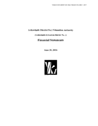 403-18(2) - Yellowknife District No.1 Education Authority (Yellowknife Education District No. 1) Financial Statements, June 30, 2016 