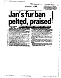 09-89(2) - Jan's fur ban Pelted, Praised