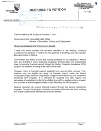 104-14(6) -  Financial Assistance For Students in Aklavik