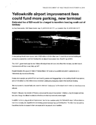 147-18(2) - CBC Article - Yellowknife airport improvement fees could fund more parking, new terminal 