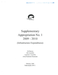 25-16(3) - Supplementary appropriation No. 1 2009-2010 (Infrastructure Expenditures)