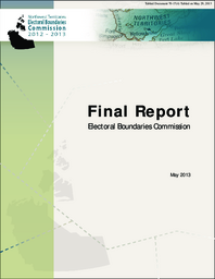 070-17(4) - Electoral Boundaries Commission, Final Report, May 2013 