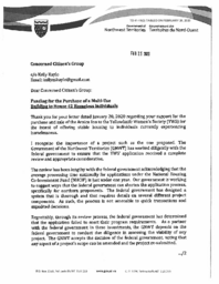 041-19(2) - Letter to Concerned Citizen's Group from Minister responsible for the Northwest Territories Housing Corporation regarding Funding for the Purchase of a Multi-Use Building to House 42 Homeless Individuals, dated February 25, 2020 