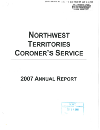 101-16(2) - Northwest Territories Coroner's Services 2007 Annual Report