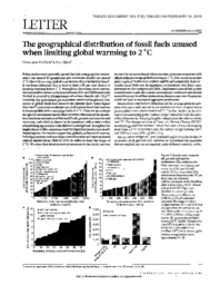 193-17(5) - Publication (Nature, Vol. 517) regarding Distribution of Unused Fossil Fuels 