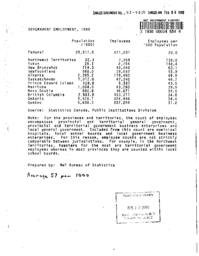 02-90(1) - Canadian Public Service to Population Ratio