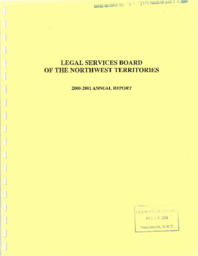 009-15(3) - 2000/2001 Annual Report of the Legal Services Board