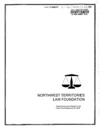 12-16(3) - Northwest Territories Law Foundation Twenty-Sixth Annual Report for the Fiscal Year Ending June 30, 2008